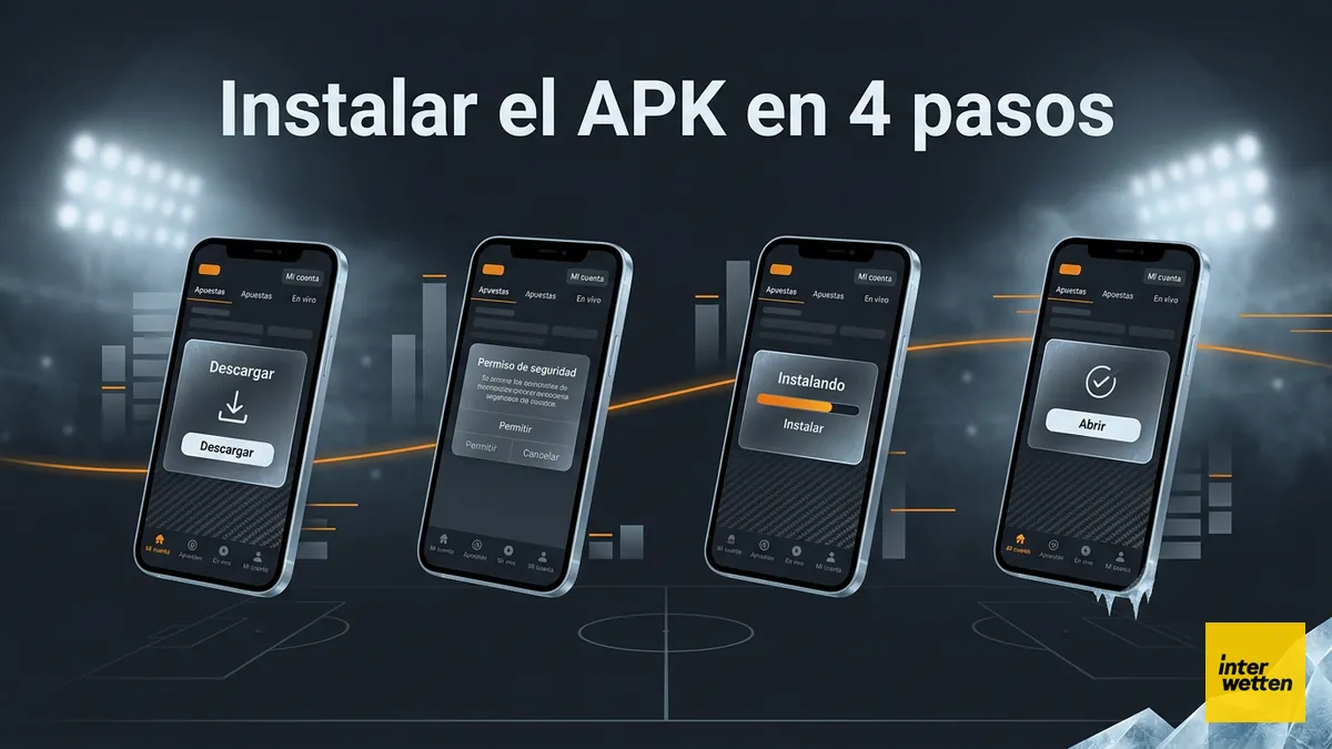 Pasos para instalar el APK de Interwetten en Android