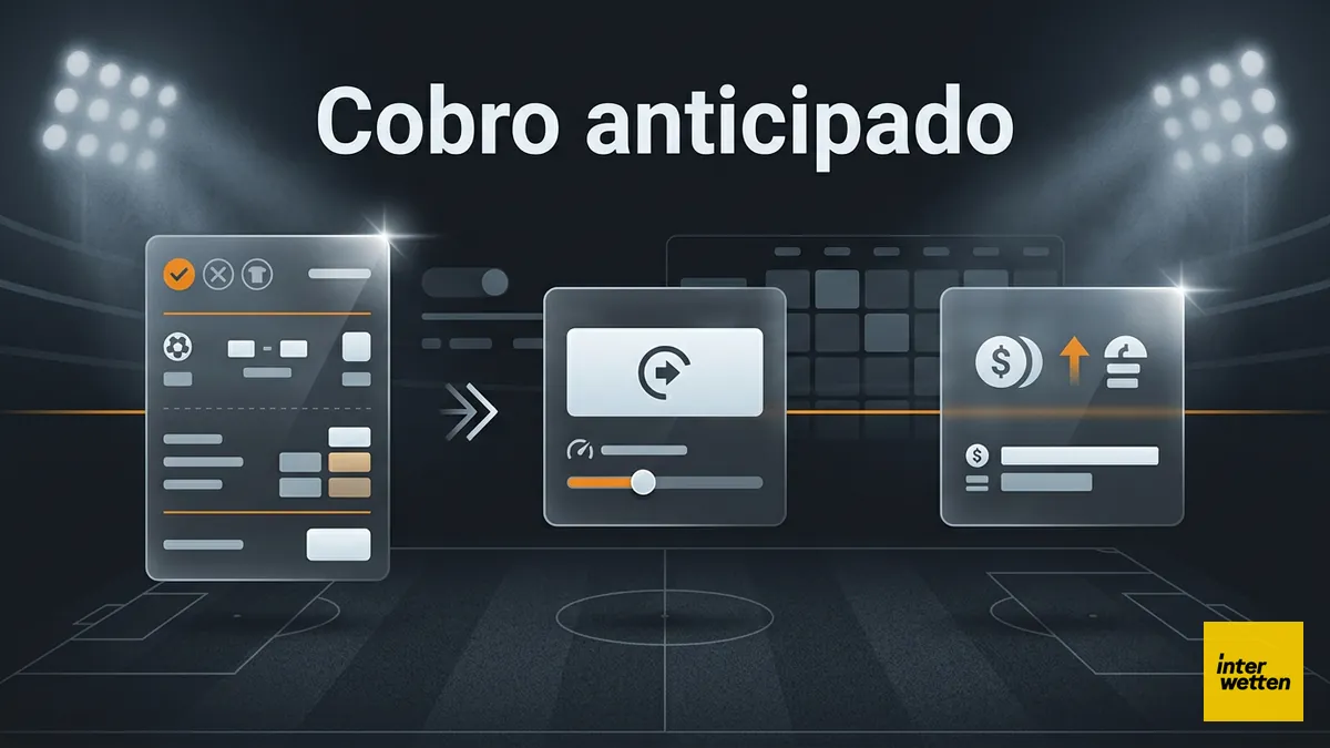 Esquema del cash out en apuestas deportivas de Interwetten