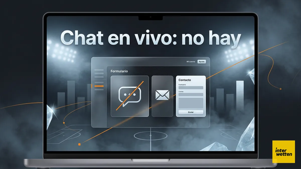 Canales de contacto de Interwetten: sin chat en vivo, con formulario y correo