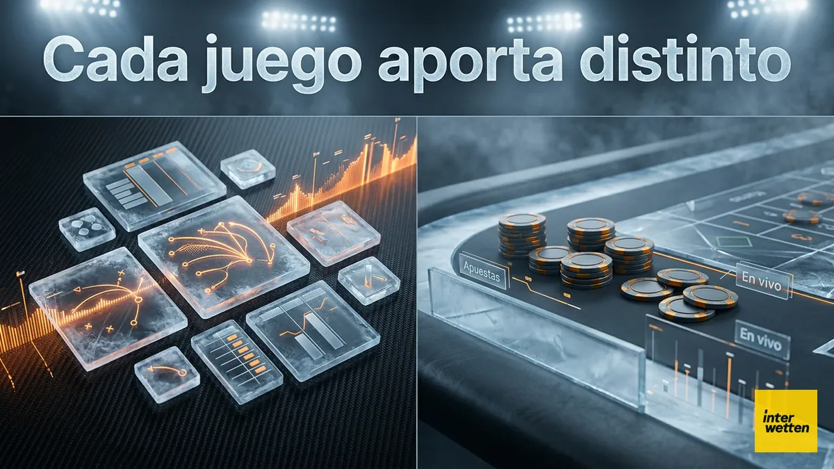 Aporte de cada juego al rollover del bono de Interwetten