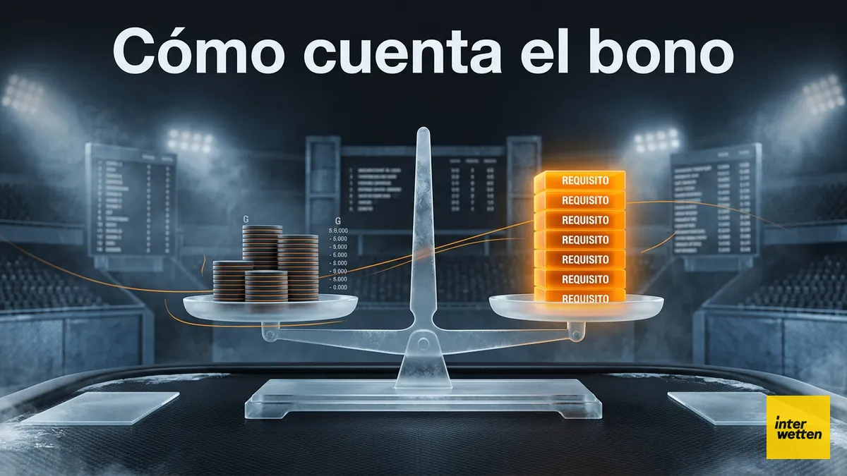 Balanza con fichas y escalera de bonificación del casino en vivo de Interwetten