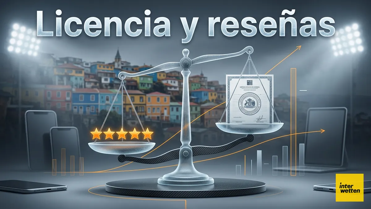 Balanza entre notas de reseñas y licencia de Interwetten