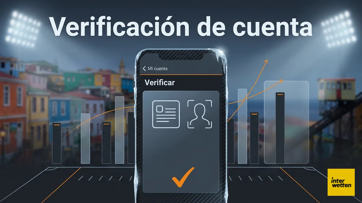 Pantalla de verificación de cuenta antes de retirar en Interwetten