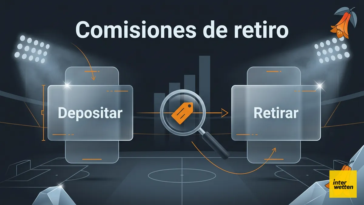 Esquema de cargos y comisiones al retirar en Interwetten